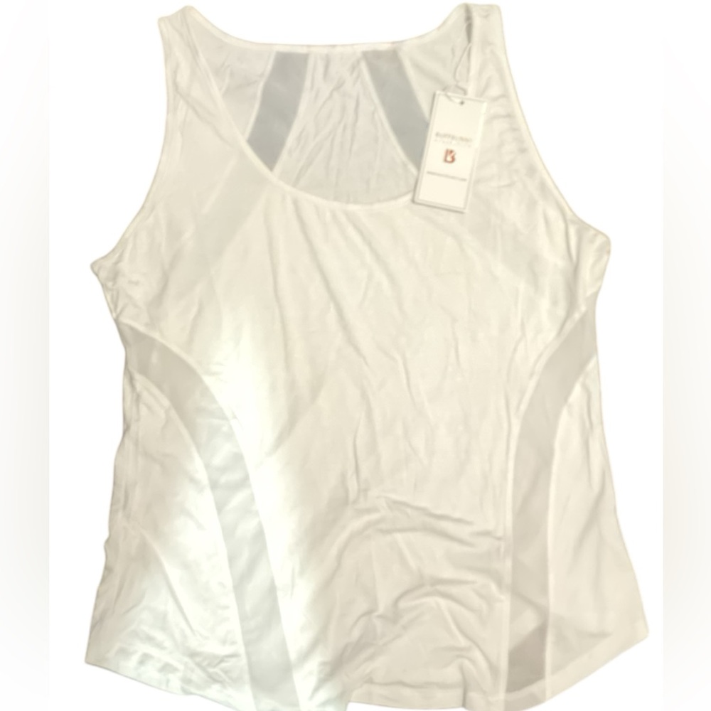 NWT BuffBunny Collection White Sleeveless Mesh Top